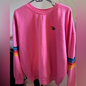 pink aviator nation sweatshirt size medium